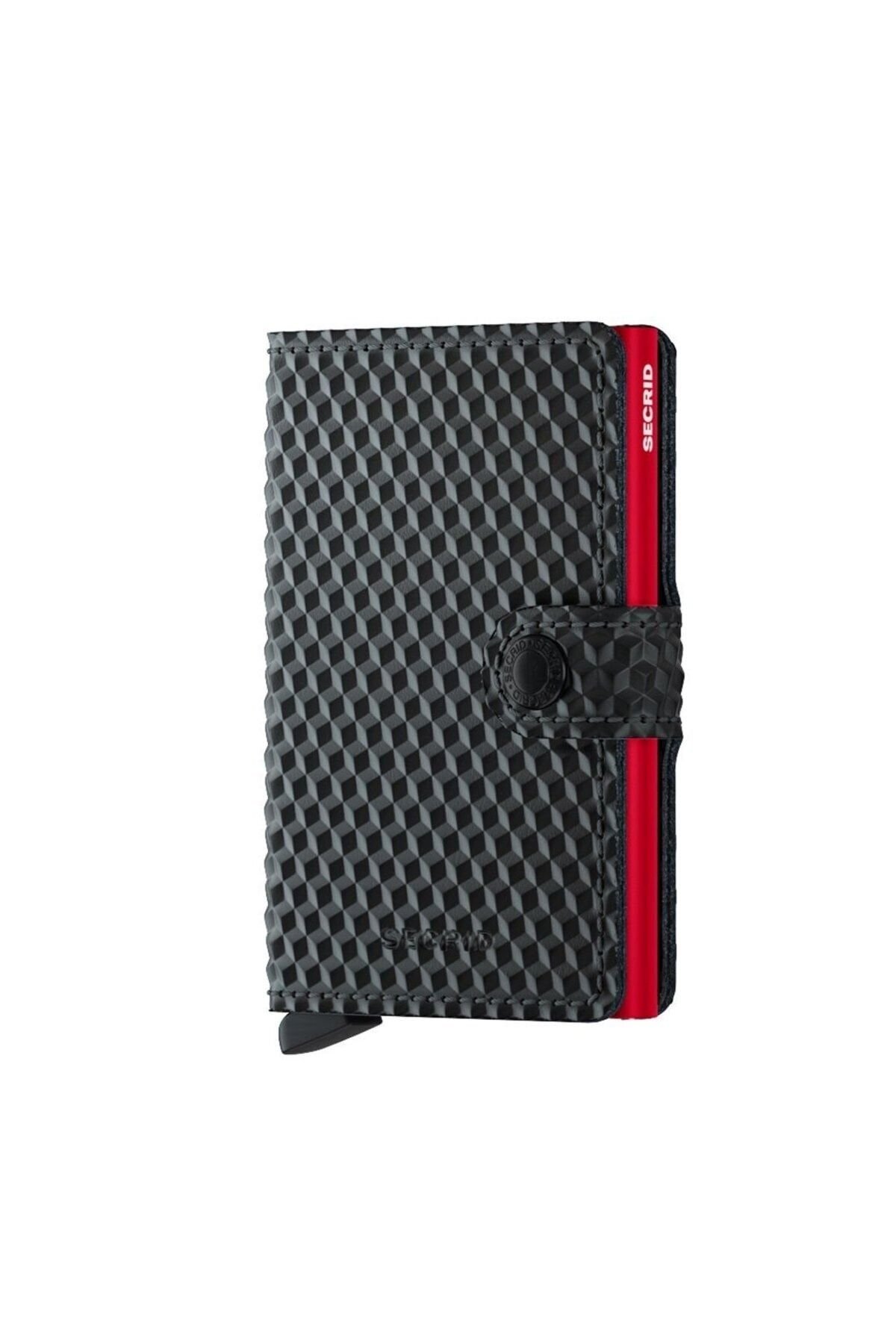 Secrid Miniwallet Cubic Black Red, N/A - %100 Orjinal Avrupa Derisi Cüzdan
