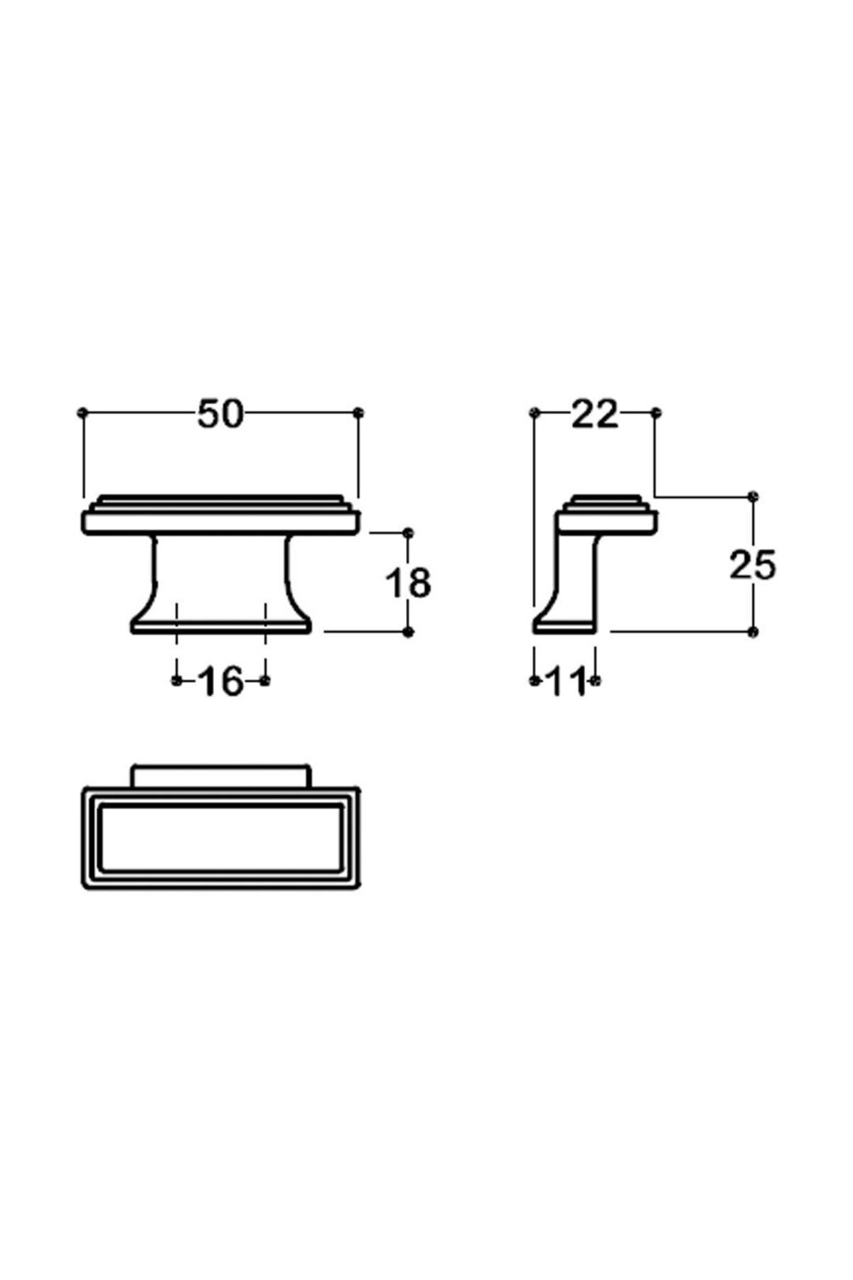 4237 DÜĞME KULP ANTİK RENK 16 MM