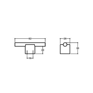 7415 TEK DELİKLİ KULP ROSE RENK 16 MM