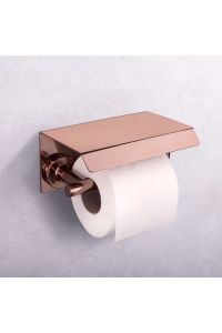 Hoop Kapaklı Tuvalet Kağıtlığı Rose Renk 87X104X156 mm
