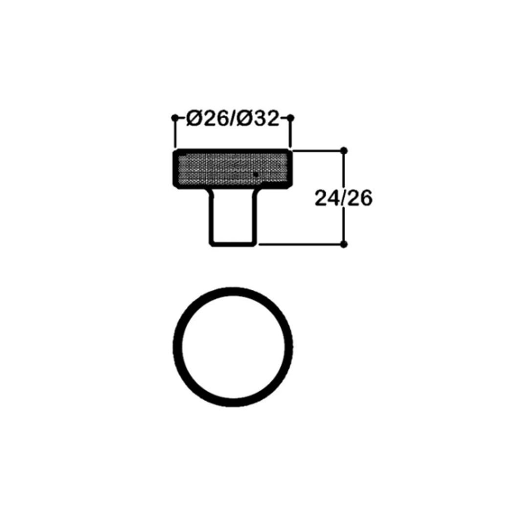 1980 TEK DELİKLİ KULP SİYAH RENK 32 MM