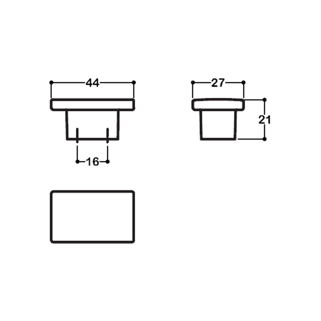 4335 TEK DELİKLİ KULP MAT ALTIN RENK 16 MM