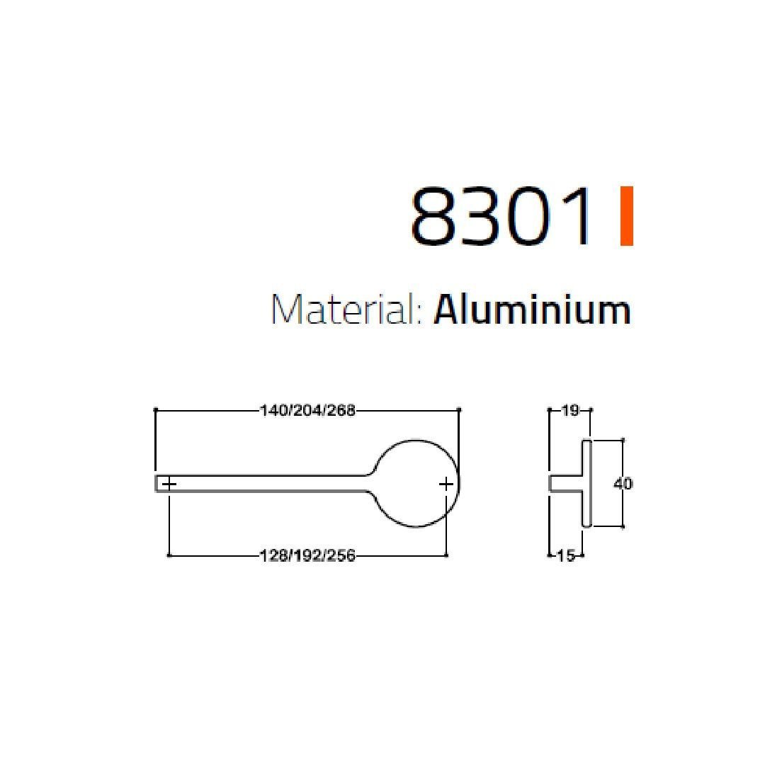 8301 MODERN KULP SİYAH RENK