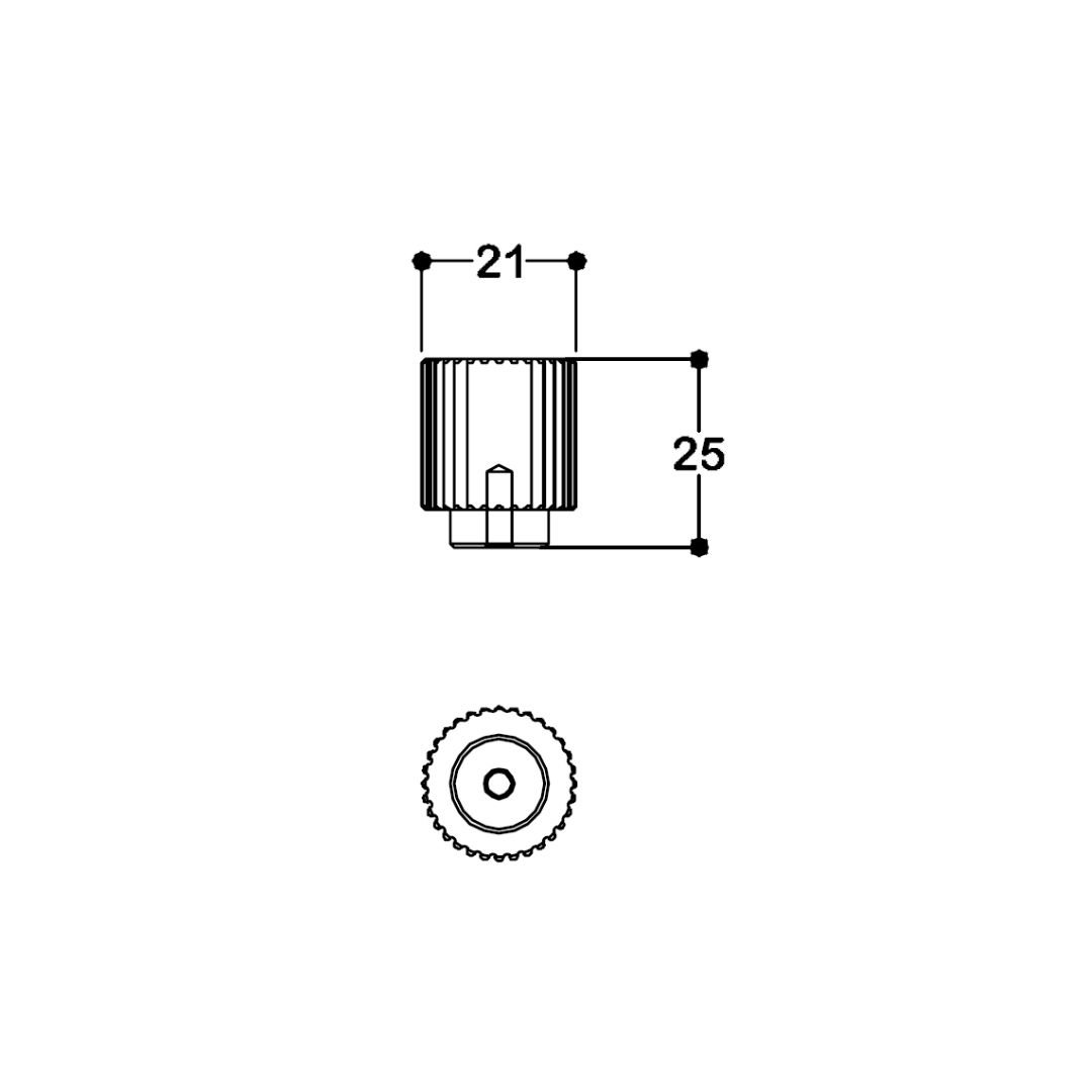 1973 TEK DELİKLİ KULP FÜME RENK 20 MM