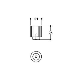 1973 TEK DELİKLİ KULP FÜME RENK 20 MM