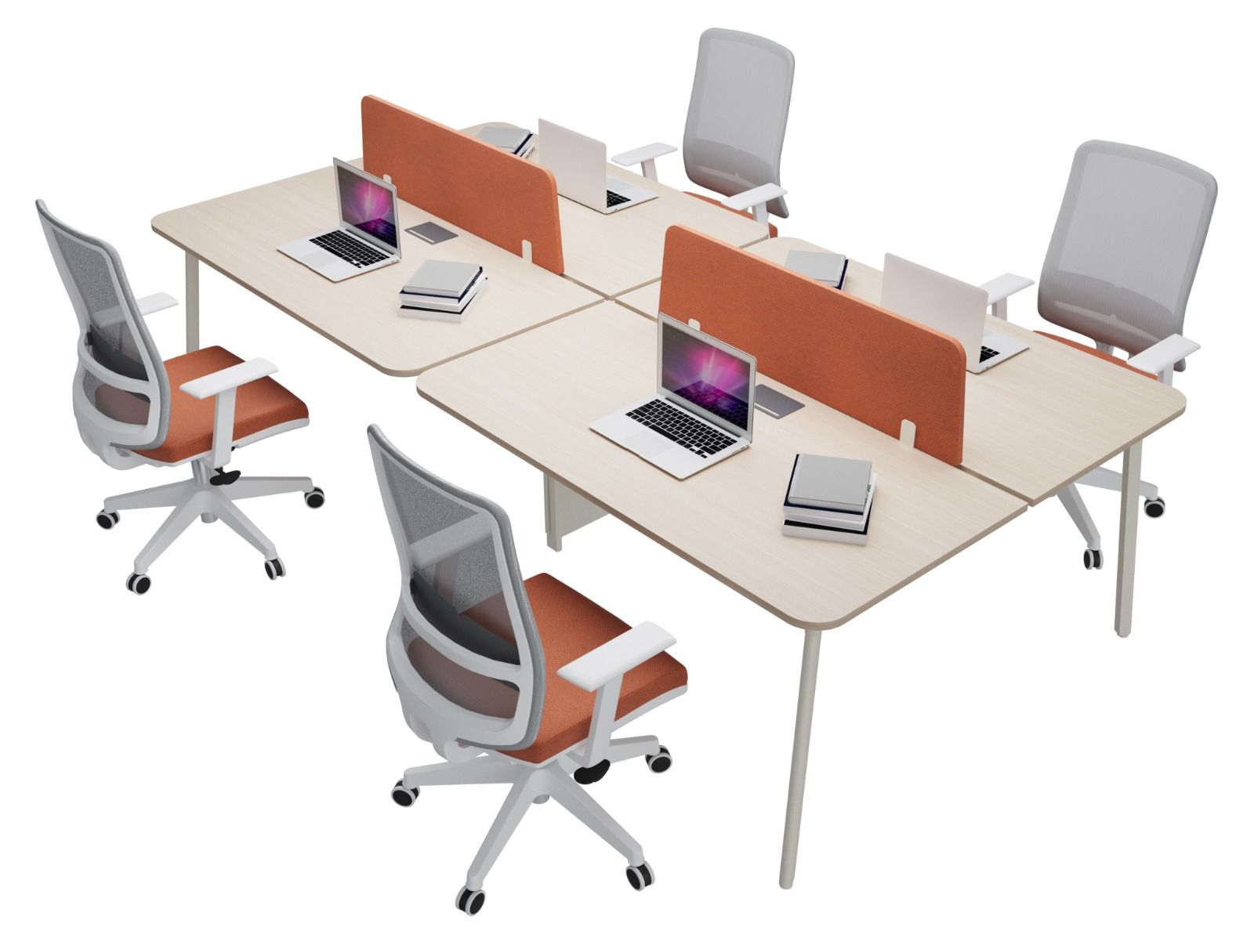 Akr Ofis Pen Dörtlü Workstation