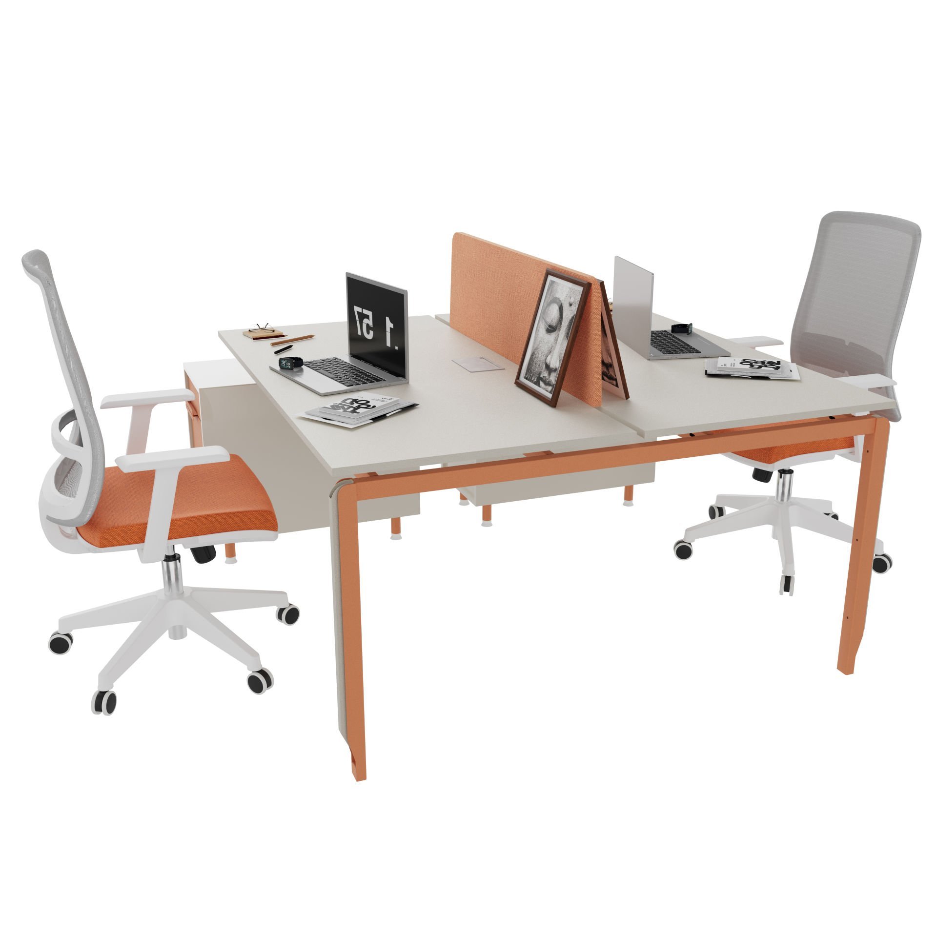 Akr Ofis Zoom Kesonlu İkili Workstation