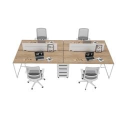 Akr Ofis Up Dörtlü Workstation