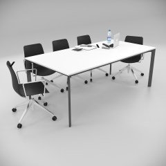 Akr Ofis  Corner Toplantı Masası Beyaz