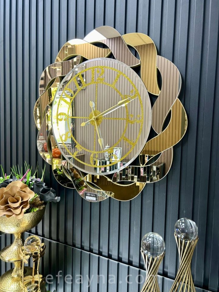 BURGU-GOLD & BRONZ DUVAR SAATİ 80CM