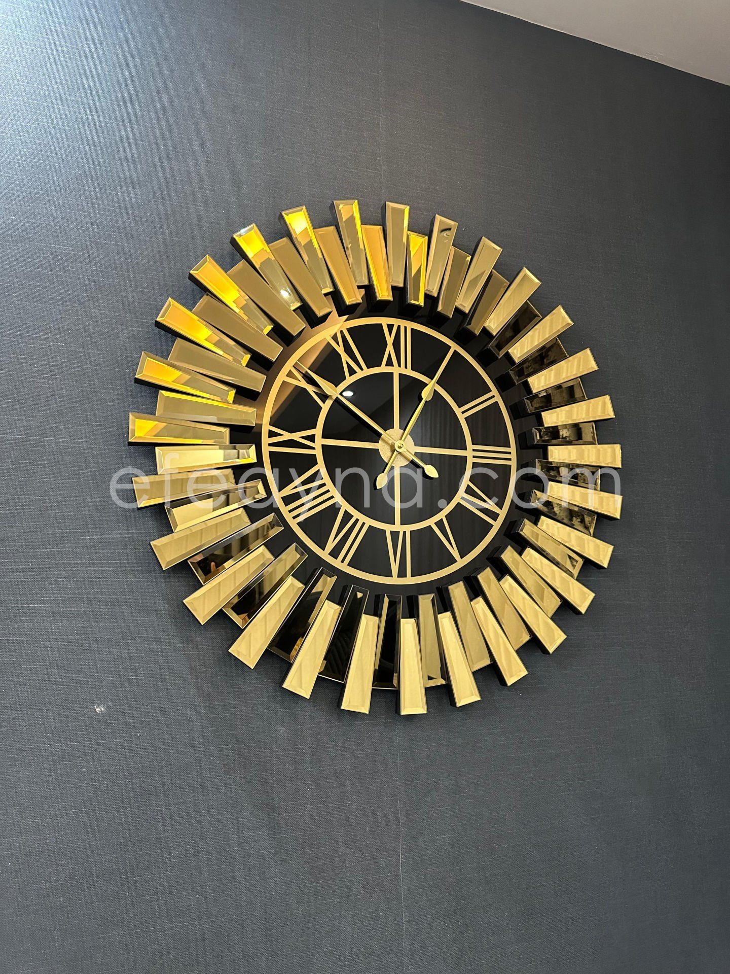 PİYANO X -GOLD AYNA DUVAR SAATİ