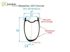 Extralite CyberDisc 339 Clincher Karbon ABEC 5 Thru Axle Yol / Yarış  Bisikleti Jant Seti