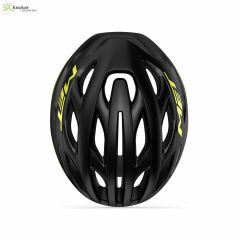 MET Helmets Estro Mips Road Kask Black Lime Yellow Metallic / Glossy