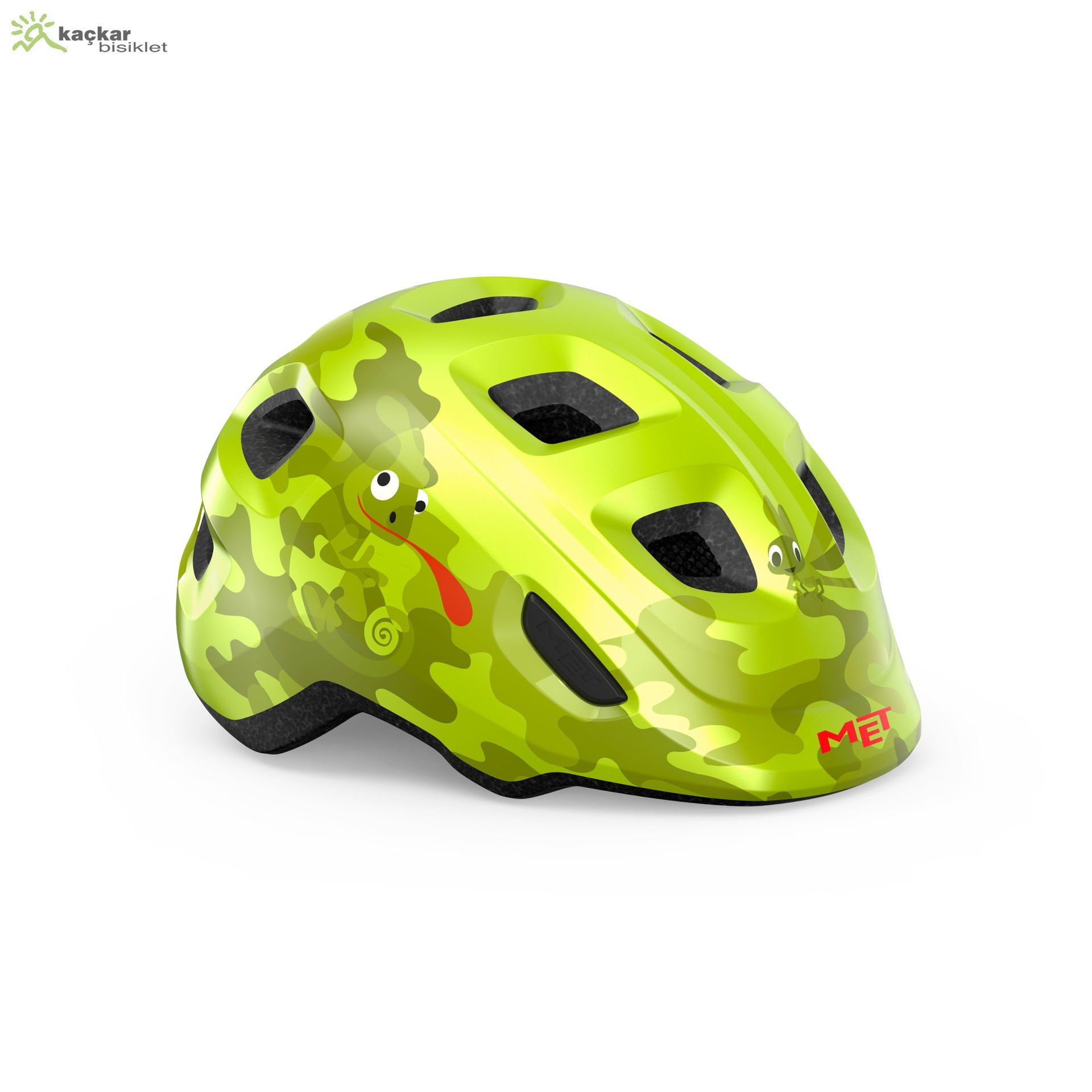 MET Helmets Hooray Çocuk Kask Lime Chamelon