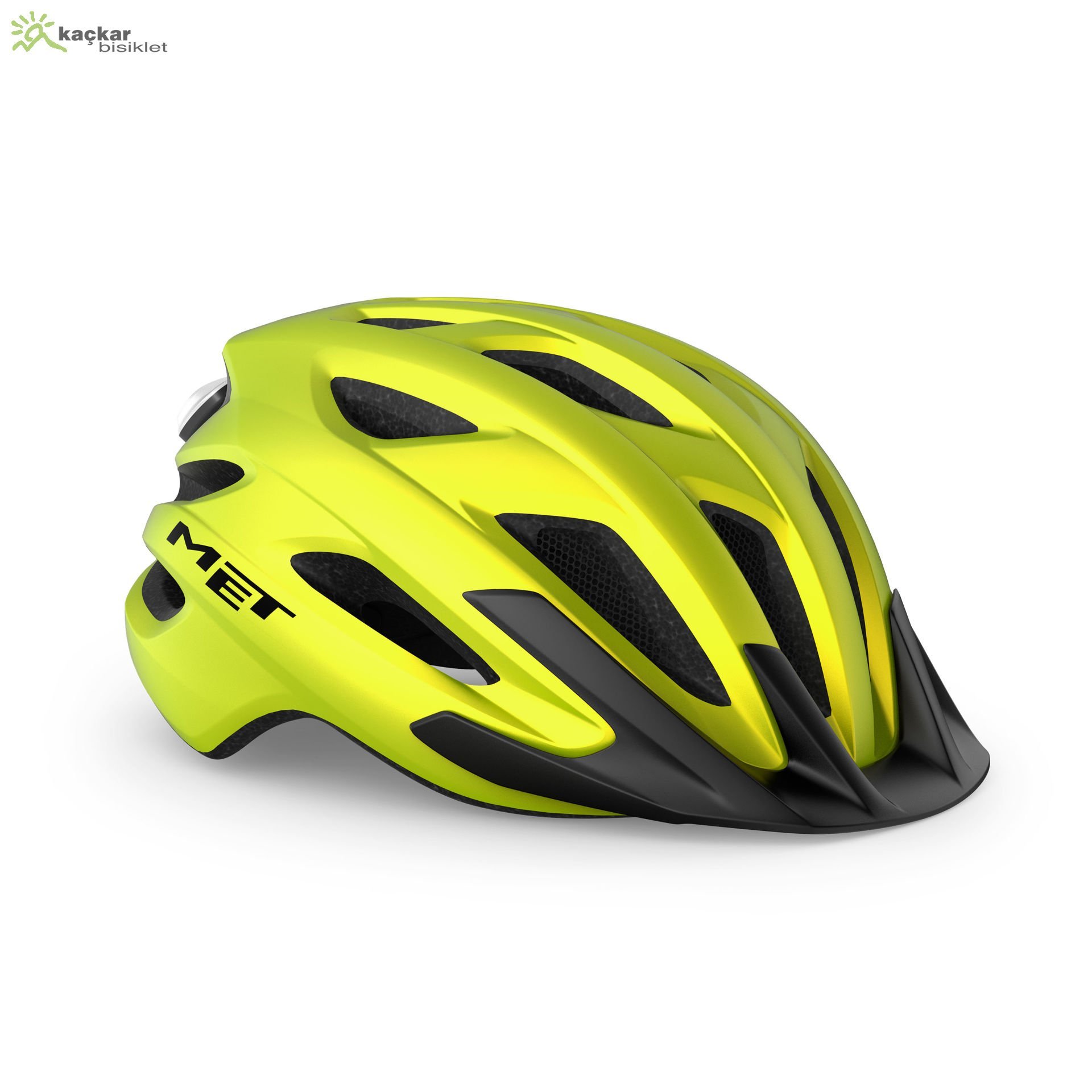 MET Helmets Crossover Trekking And City Oversize Kask Lime Yellow Metallic / Matt