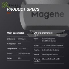 Magene S3+ Hız ve Kadans Sensörü