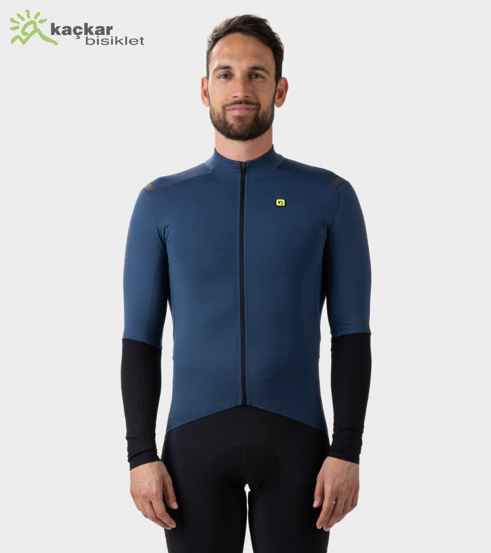 ALE R-EV1 Warm Race 2.0 Long Sleeve Jersey Air Force Blue