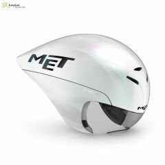 MET Helmets Drone Wide Body Aero TT Kask White Iridescent