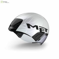 MET Helmets Codatronca Aero TT Kask White Silver / Matt Glossy