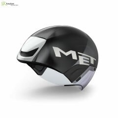 MET Helmets Codatronca Aero TT Kask Black Silver / Matt Glossy