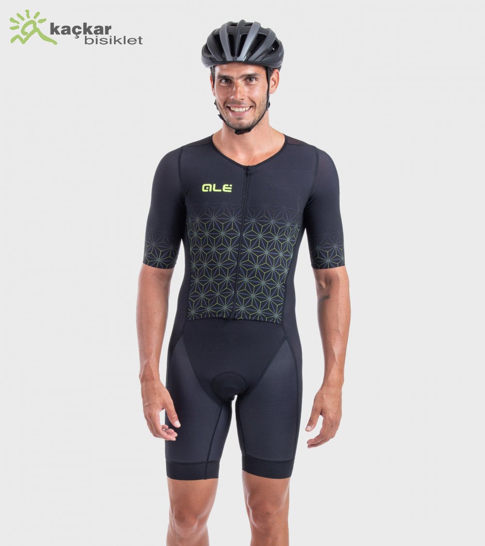 ALE TRIATHLON MAUI Yazlık Önden Fermuarlı Skinsuits Siyah