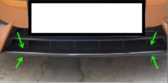 Honda Civic Uyumlu Fc5 2016-2020 Ön Tampon Alt Çıtası Karbon Tekli