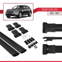 Infiniti QX70 S51 2013 ve Sonrası ile Uyumlu FLY Model Ara Atkı Tavan Barı SİYAH