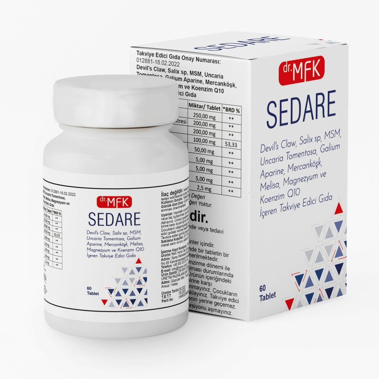 SEDARE MAGNEZYUM VE KOENZİM Q10 İÇEREN TAKVİYE EDİCİ GIDA 