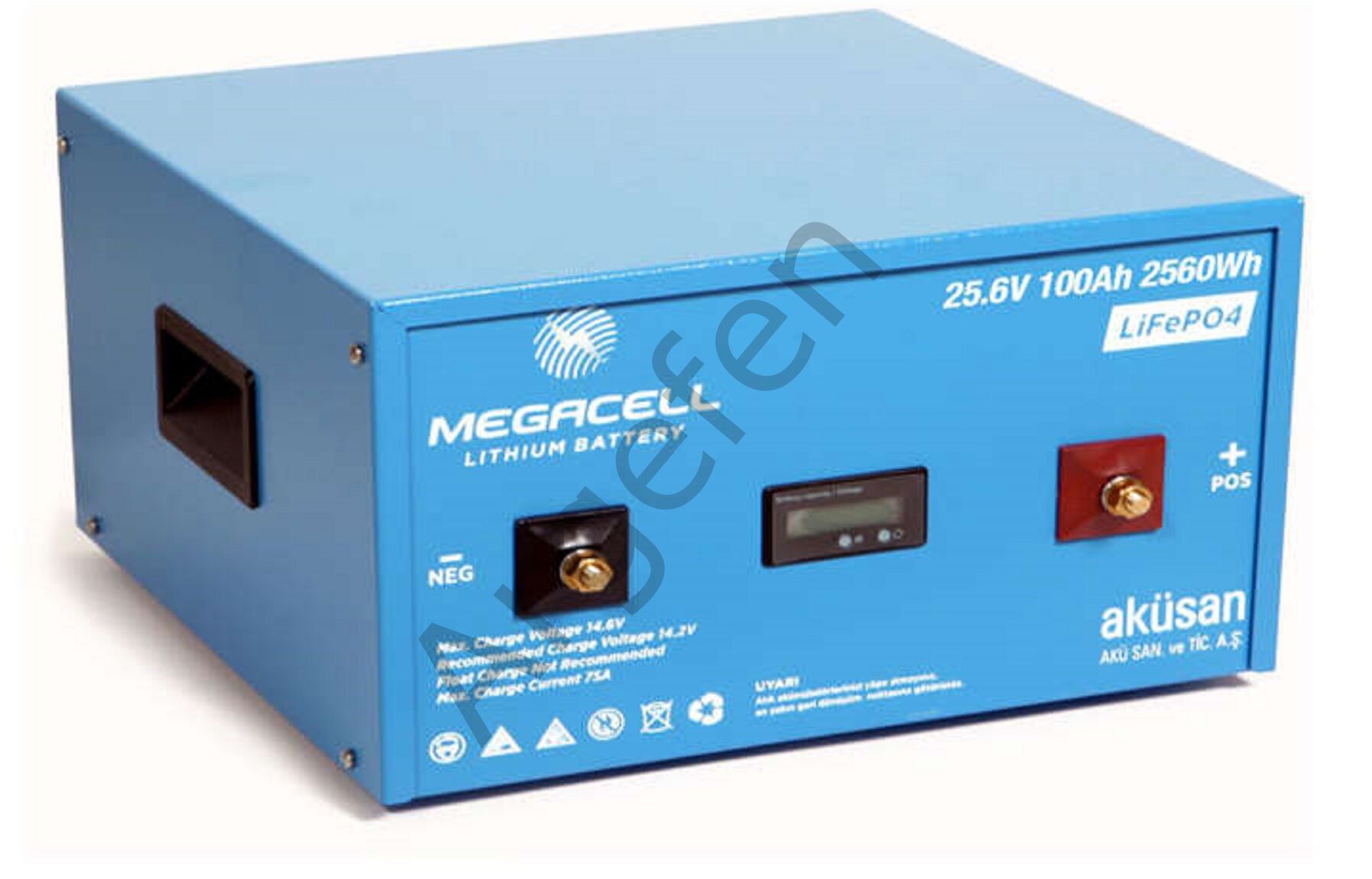 Megacell Lifepo4 25.6V 100Ah Lityum Demir Fosfat Akü