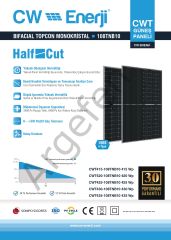 425 Watt  Half Cut Monokristal Perc Yeni Nesil Güneş (Solar) Panel 10BB