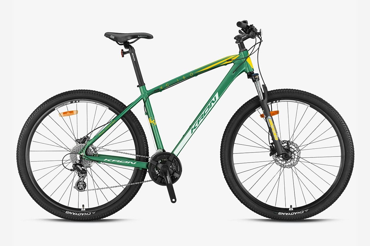 Kron XC 150 Hidrolik Fren 27.5 Jant Dağ Bisikleti Mat Yeşil-Sarı 46 cm
