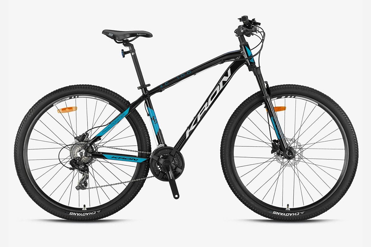 Kron XC 100 Hidrolik Disk Fren 27.5 Jant Dağ Bisikleti Mat Siyah-Turkuaz 43 cm