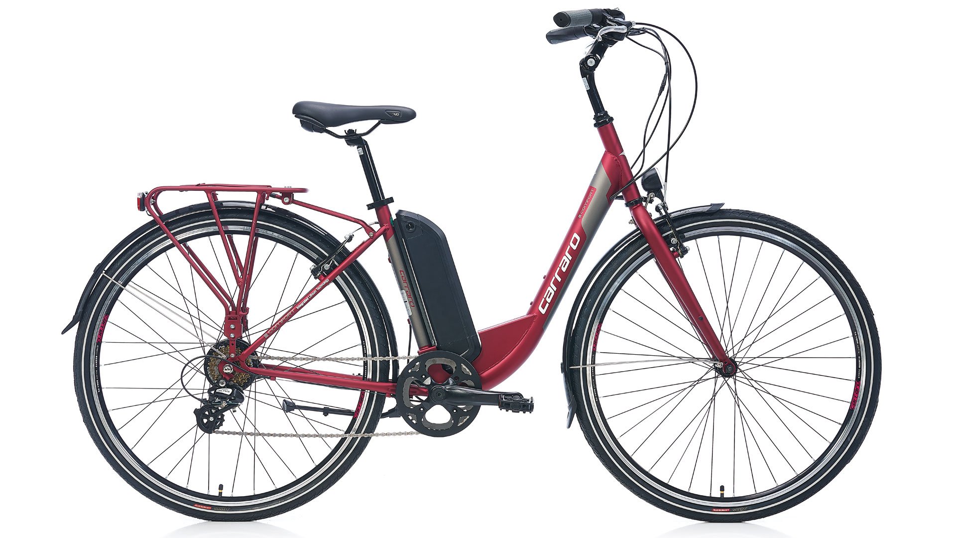 Carraro E-Line eComfort 28 Jant Unisex Elektrikli Şehir Bisikleti Mat Navy-Mavi-Turuncu