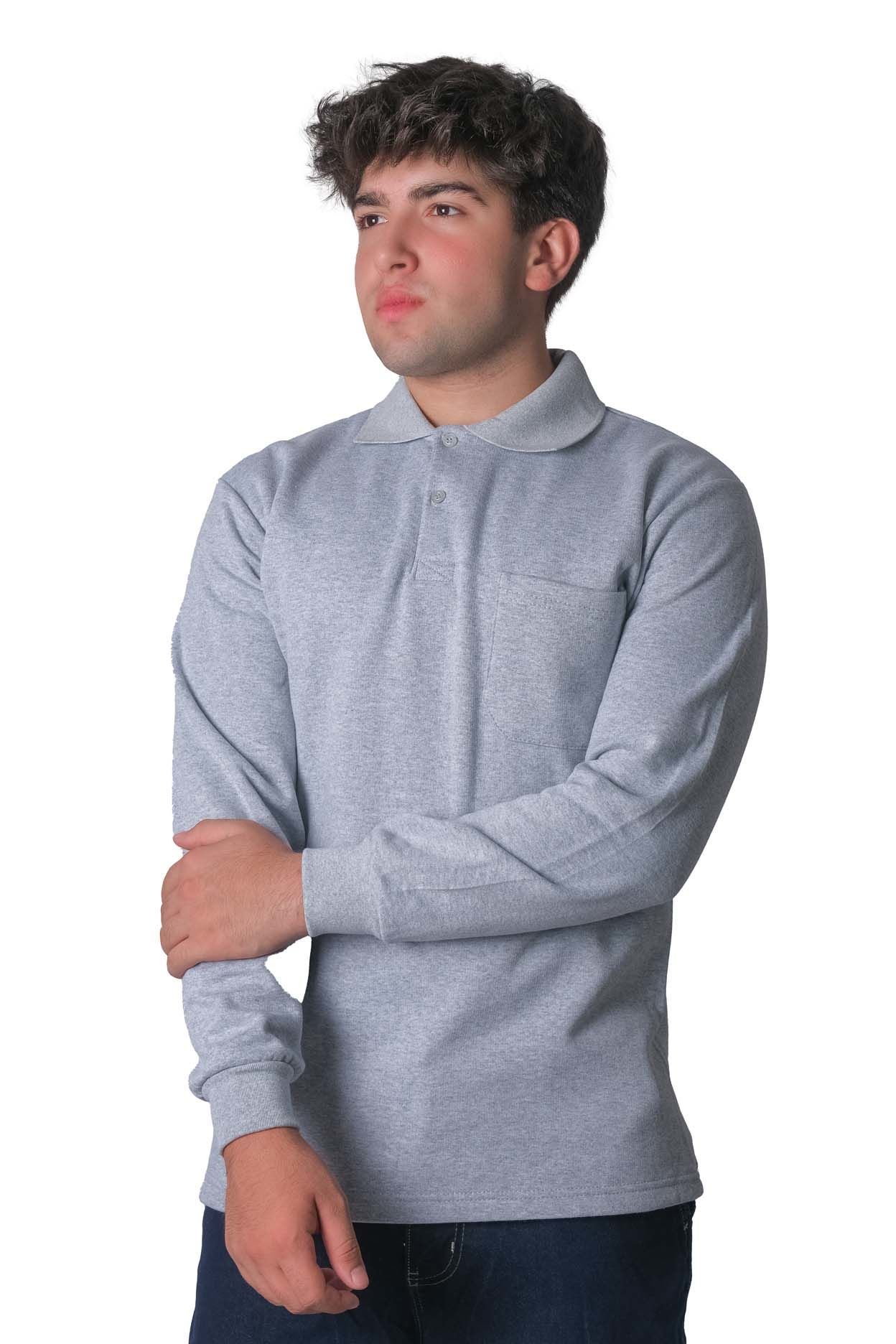 Polo Yaka İki İplik Sweatshirt