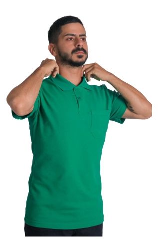 Polo Yaka Openend Tişört Yeşil - L