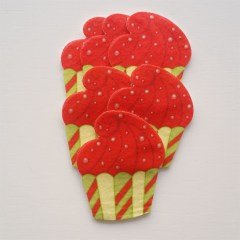 Cupcake  Desenli Keçe Aplike (DK 12Y)