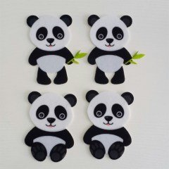 Panda Desenli Keçe Aplike Ütüyle Yapışır (DK 114Y)