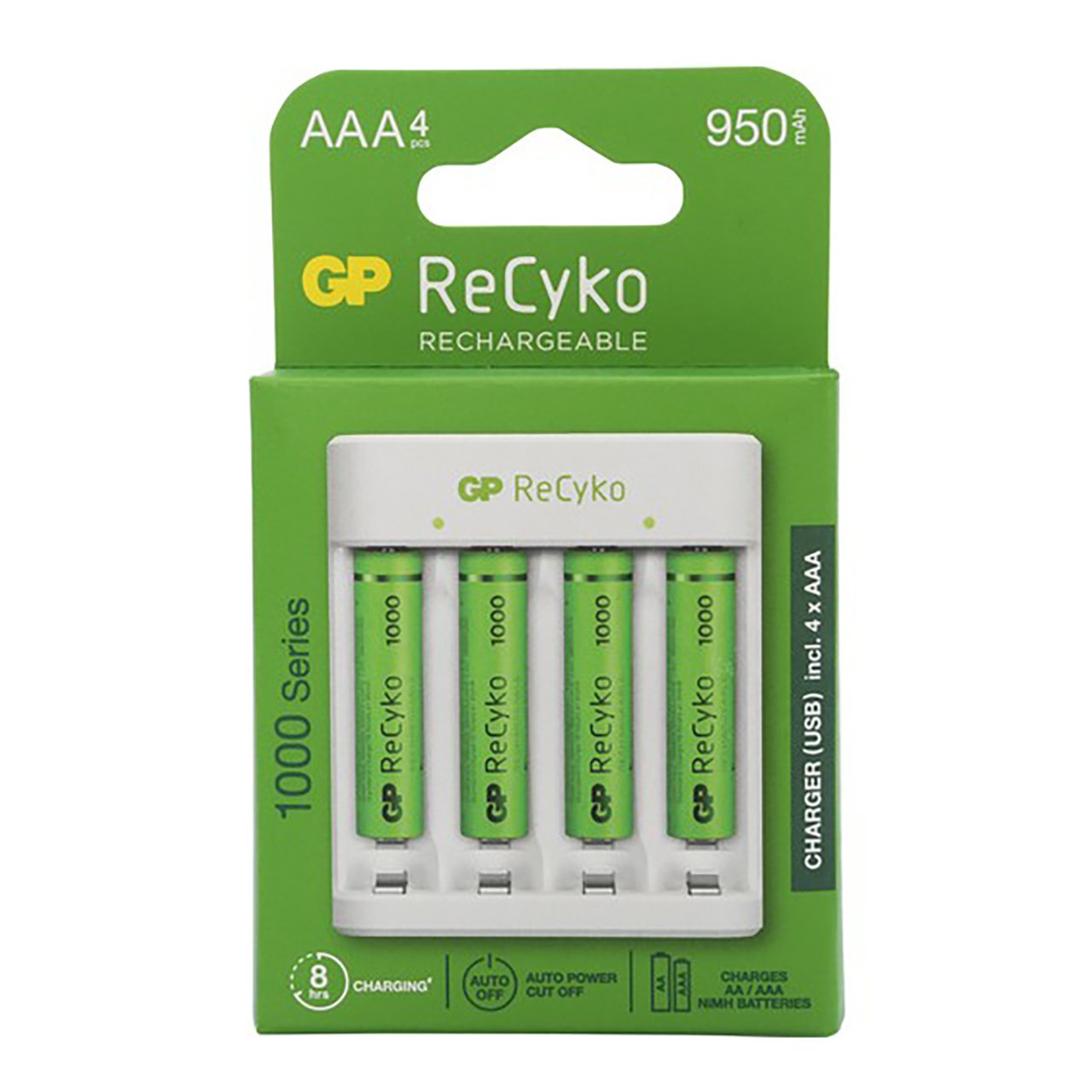 Gp Recyko E411 4'lü AAA İnce Kalem Pil ve Şarj Cihazı