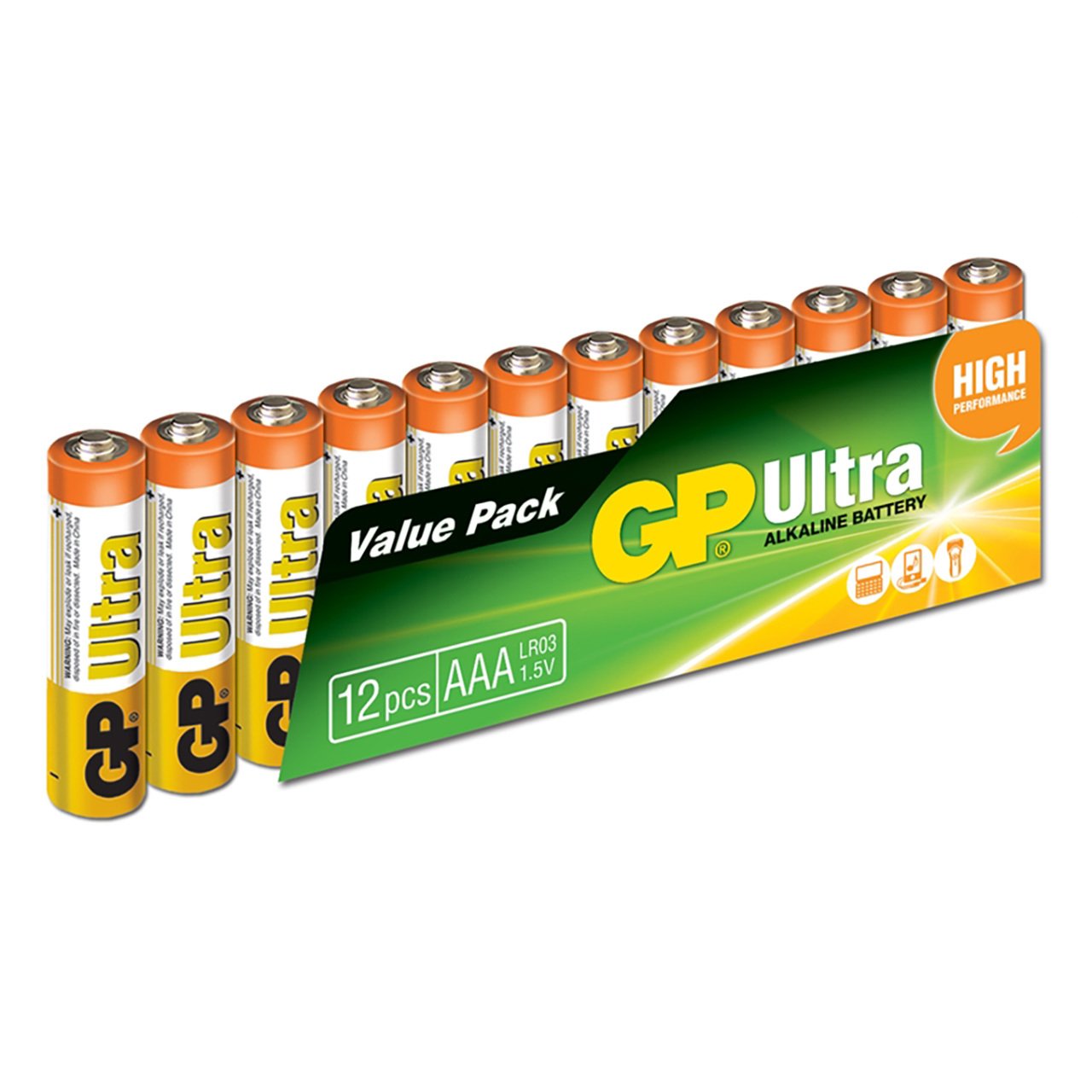 GP Ultra Alkalin 12'li AAA İnce Kalem Pil (GP24AU-2MTPVS12)
