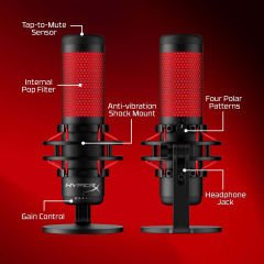 HyperX QuadCast Profesyonel USB Condenser Mikrofon