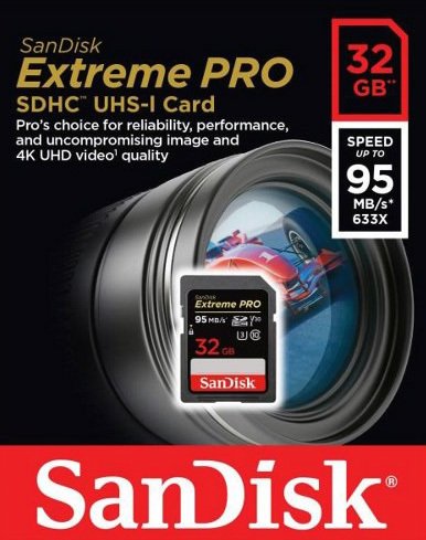 Sandisk Extreme Pro 32gb 95mb/s SDHC Hafıza Kartı