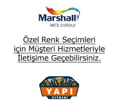 Marshall Silikonlu Özel Mat Silinebilir İç Cephe Boyası 1 Lt