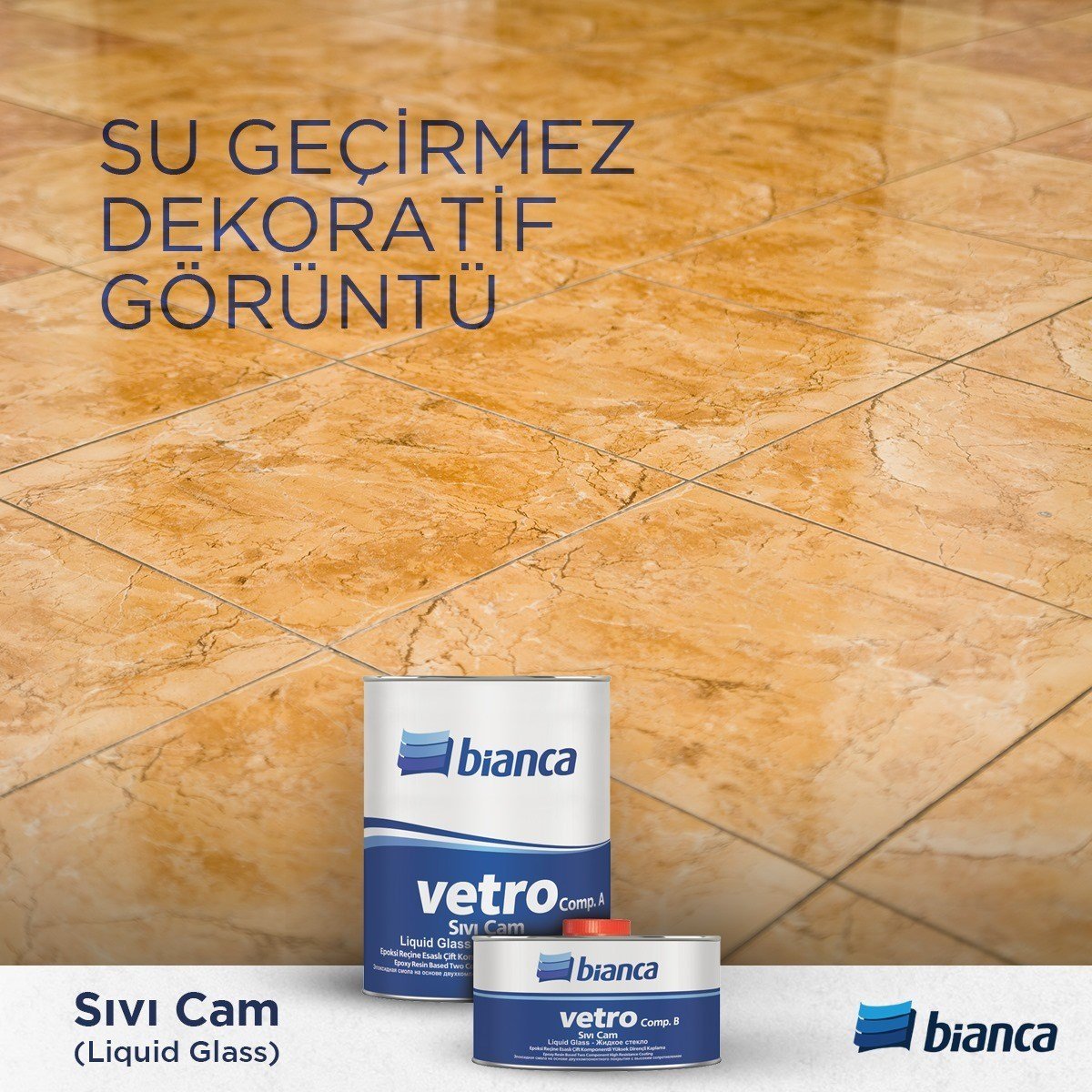 Vetro Sıvı Cam Şeffaf ve Parlak Su İzolasyon 1 Kg