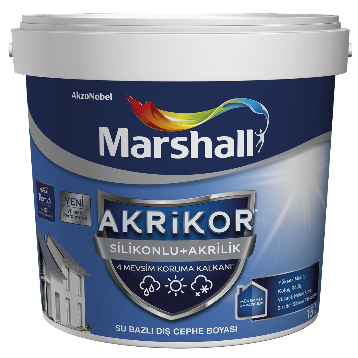 Marshall Akrikor Silikonlu ve Akrilik Dış Cephe Boyası 7,5 LT