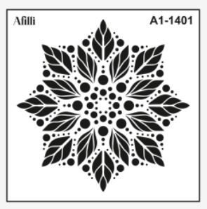Afilli Stencil A1-1401 Mandala-1 30x30 cm