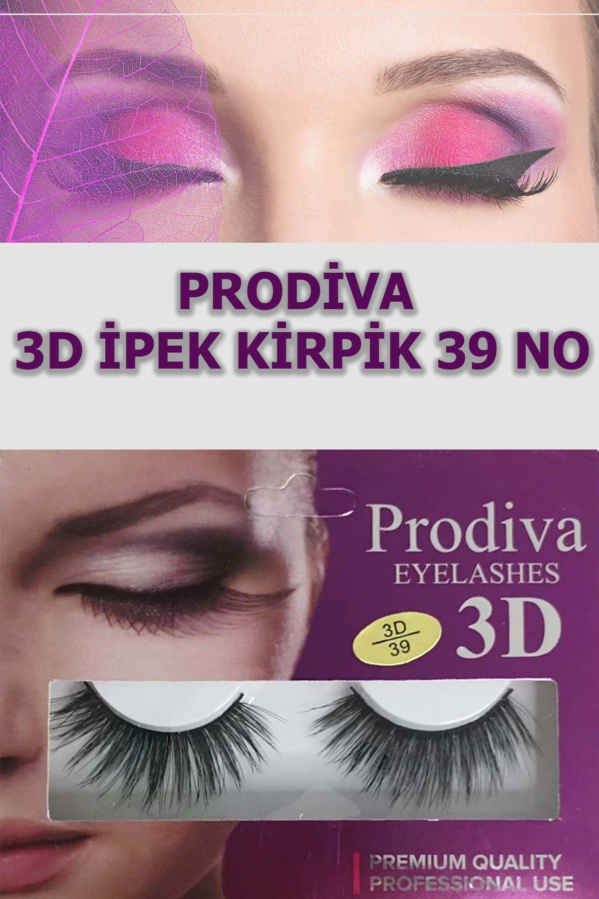 Prodiva Marka 10’lu 3D İpek Kirpik 39 No