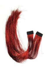 Prodiva Saç Aksesuarı Klipsli Simli Saç İpi - Kırmızı- 10 Paket/ 20 Adet
