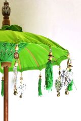 Prodiva Ahşap Ayaklı Dekoratif Bali Şemsiyesi - 80 cm - Yeşil