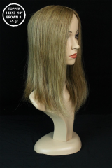 Prodiva Gerçek Saç Topper (Tepe Kahkülü) - 18'' Brown 8  55 gr.