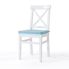 Zeyn Sandalye - Beyaz / Mavi